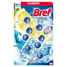 Bref Power Active Lemon/Ocean Solid Toilet Block 4 x 50g