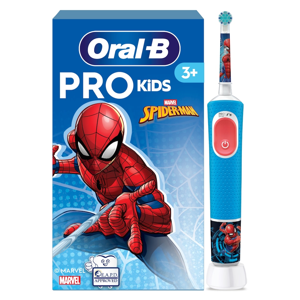 image 1 of Oral-B Pro Kids 3+ Electric Toothbrush - Spider-Man