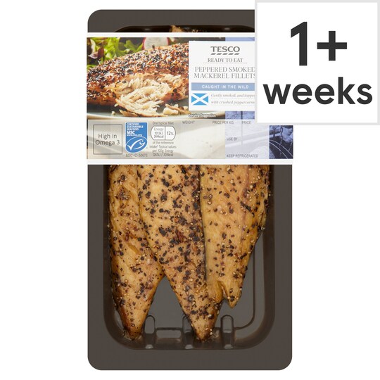 Tesco Peppered Smoked Mackerel Fillets Tesco Groceries