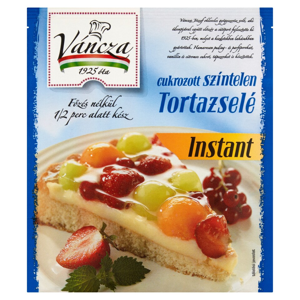 Váncza instant cukrozott színtelen tortazselé 50 g