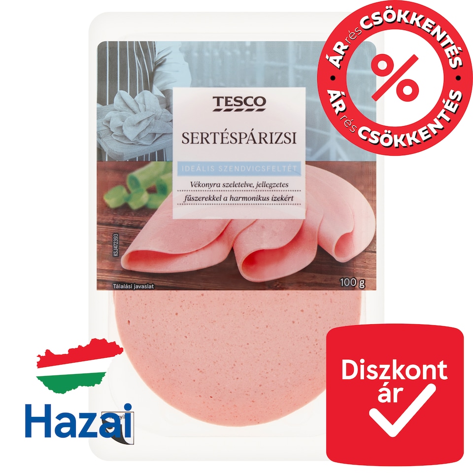 Tesco szeletelt sertéspárizsi 100 g
