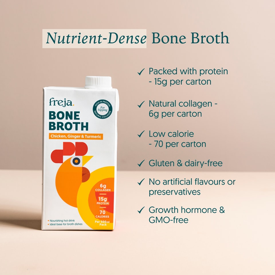 image 1 of Freja Sipping Bone Broth Chicken, Ginger & Turmeric 500ml