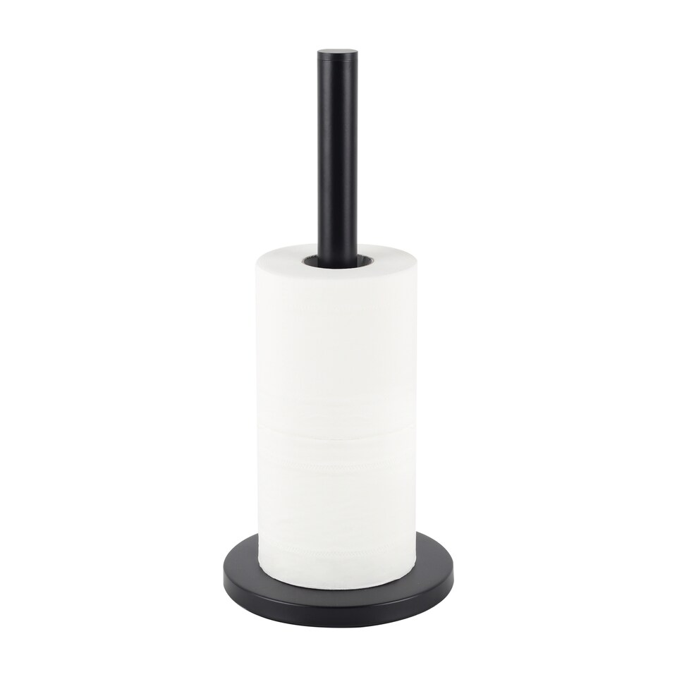 image 1 of F&F Home Black Freestanding Toilet Roll Holder 15 x 35 cm