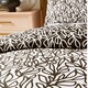 image 2 of Cosmo Living Mono Sketch Leaf Duvet Set Super King