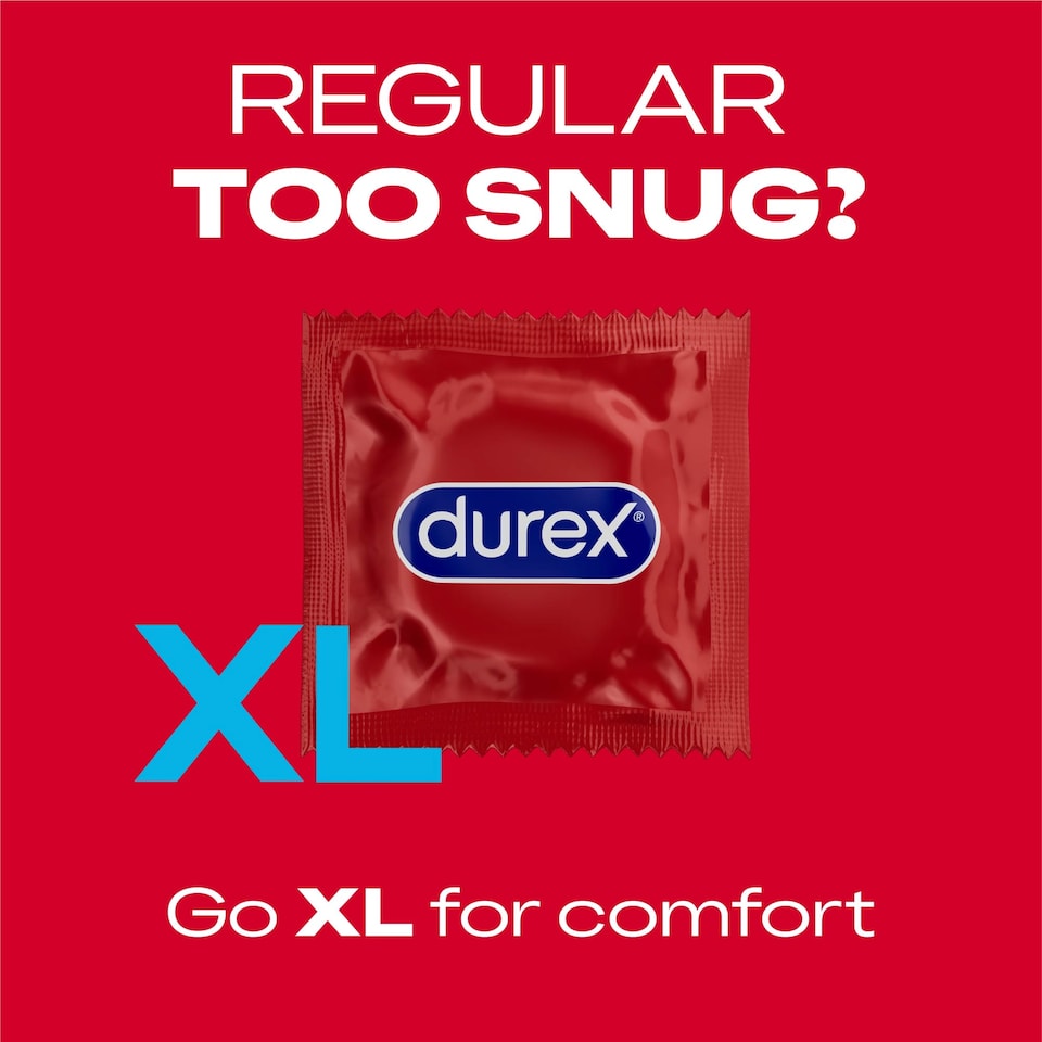 image 1 of Durex Thin Feel XL Condoms More Sensitivity Wide Fit 12 Pack