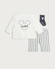 image 1 of Disney Mickey Mouse 3-Piece Cotton Rich Top, Trousers and Socks in White