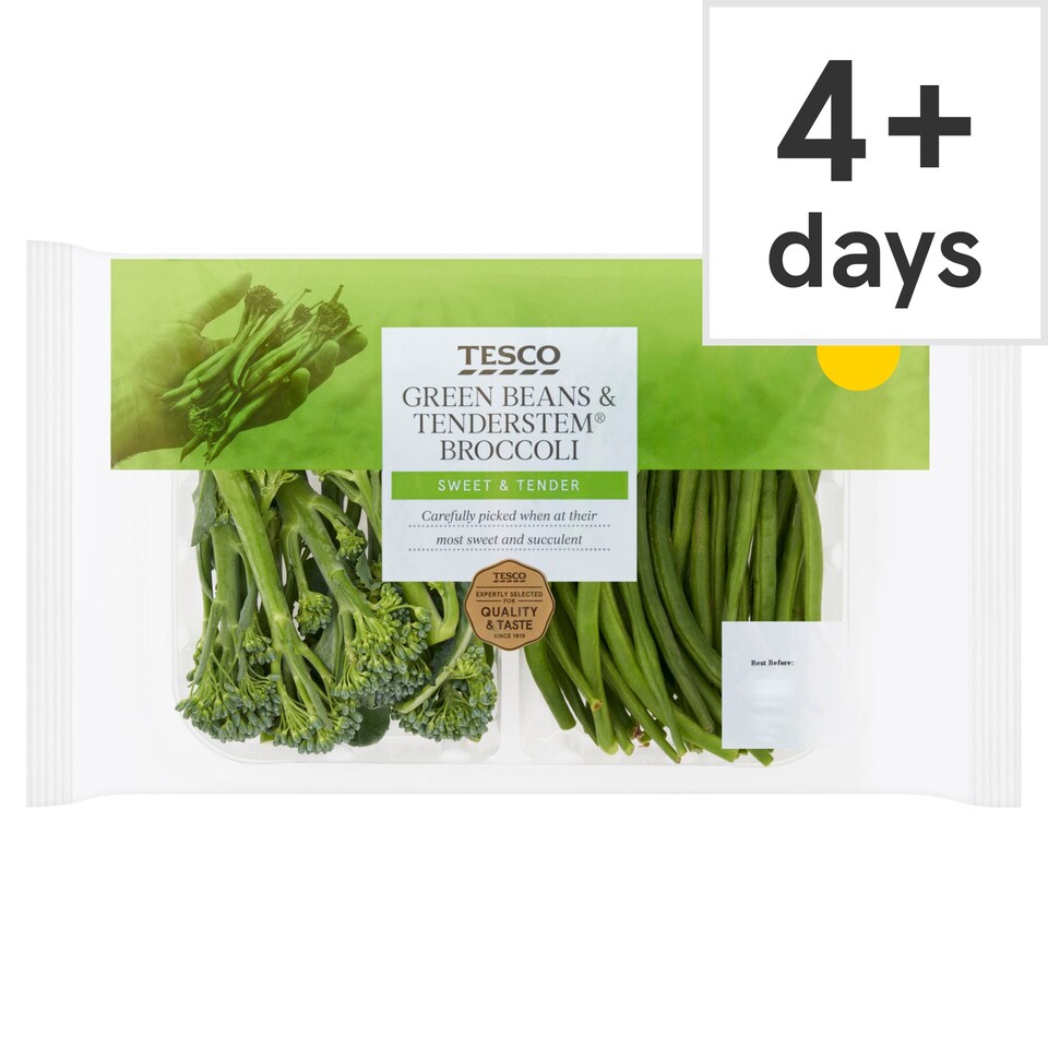 Tesco Green Beans And Tenderstem Broccoli 190G Tesco Groceries