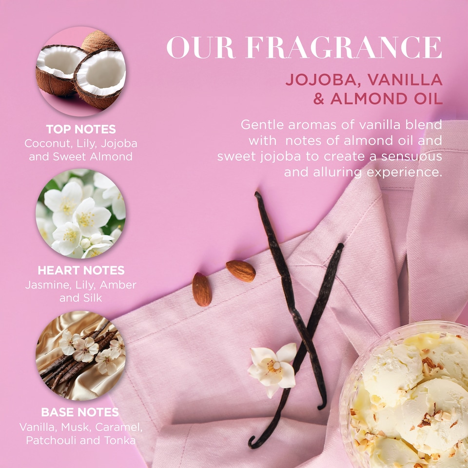 image 1 of Baylis & Harding Jojoba, Vanilla & Almond Oil  Candlelit Bathtime Gift Set