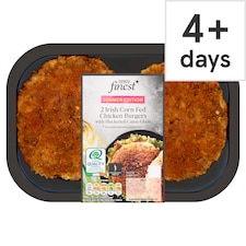 Tesco Finest 2 Irish Corn Fed Chicken Burgers with Blackened Cajun Glaze 360g