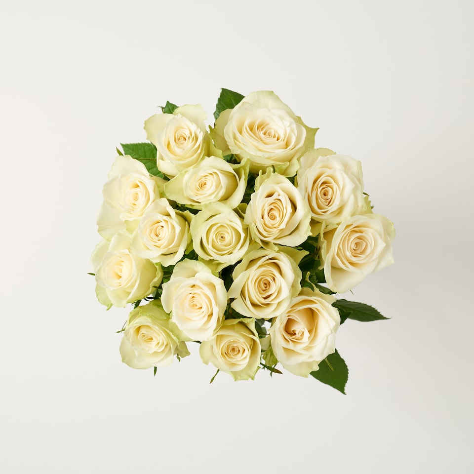 image 1 of Tesco White Roses Flowers Bouquet