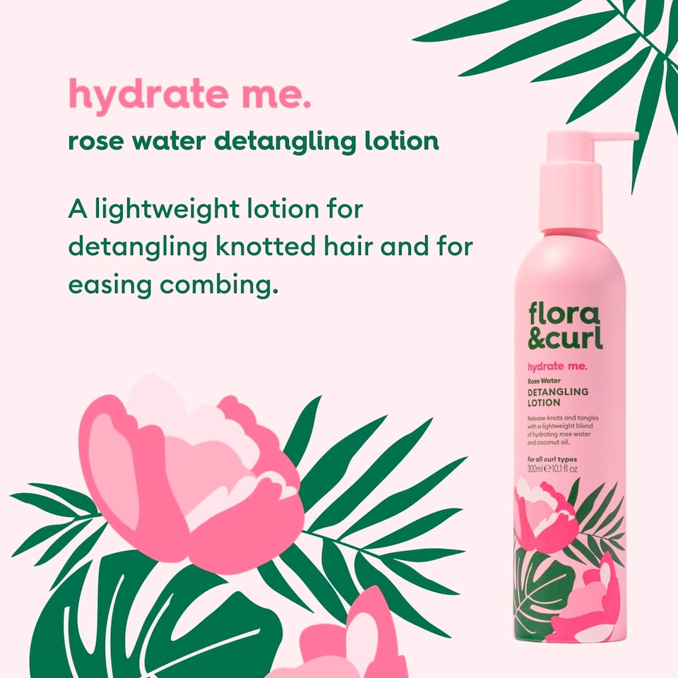 image 1 of Flora & Curl Rose Water Detangling Lotion 300ml