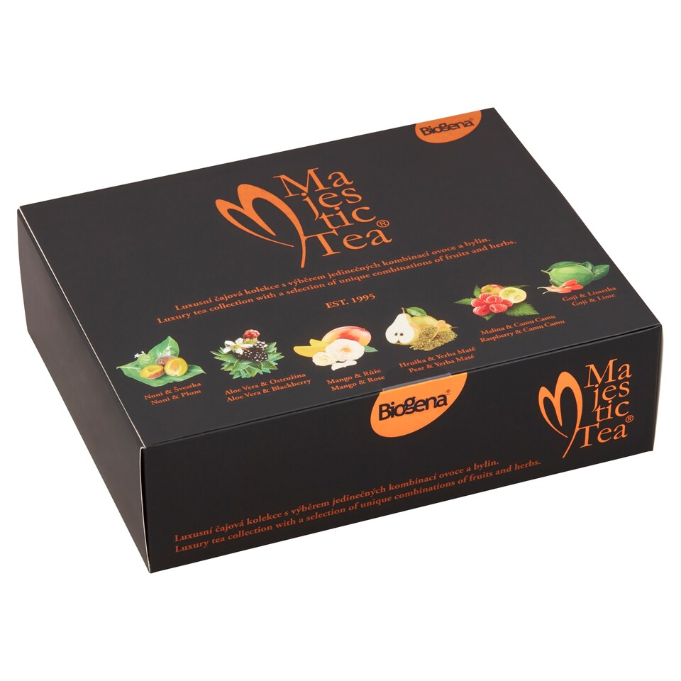 Obrázek 1 pro produkt Biogena Majestic Tea luxusní čajová kolekce s výběrem jedinečných kombinací ovoce a bylin 60 x 2,5g