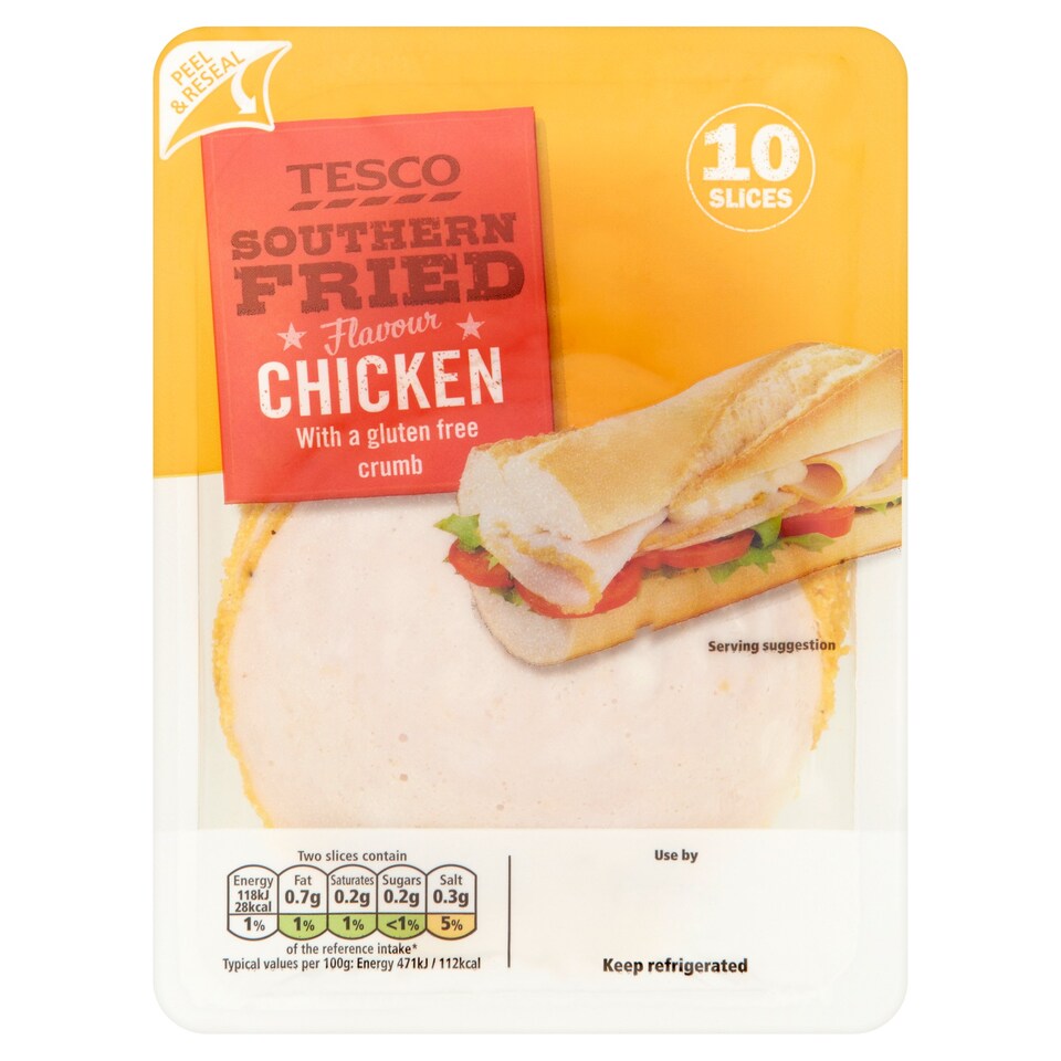 Tesco S/Fried Chicken Slices 125 g