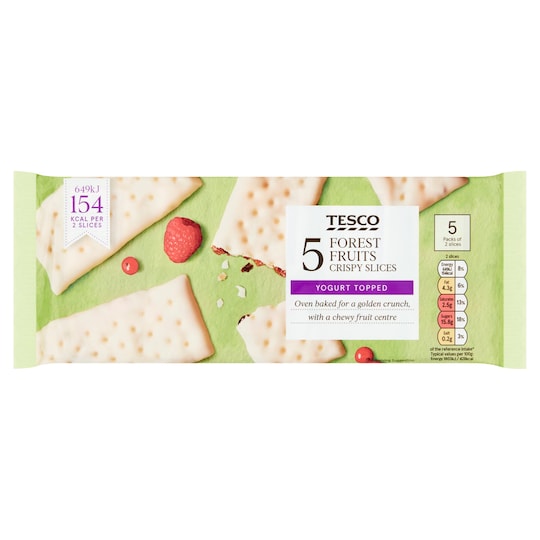 Tesco Forest Fruits Yogurt Topped Slices 180G Tesco Groceries