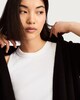 image 2 of F&F Patch Pocket Open Front Cardigan with Wool in Black