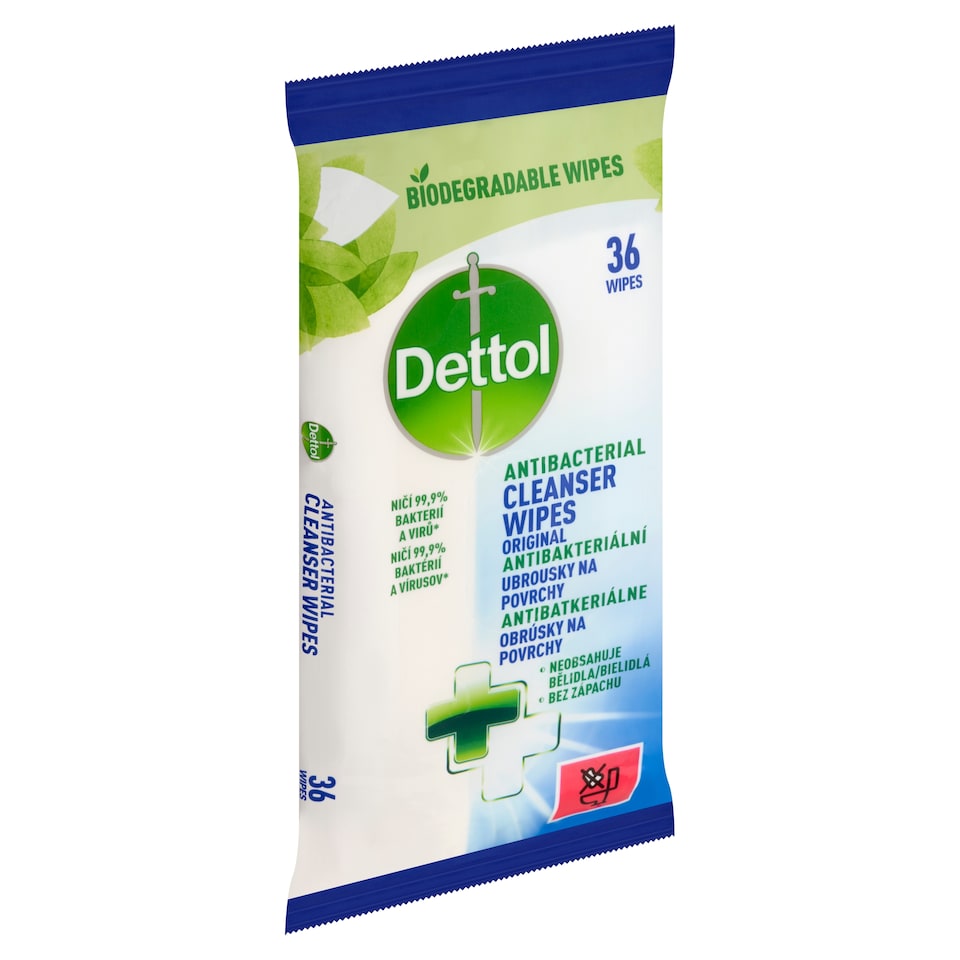 image 1 of Dettol Antibacterial Cleanser Wipes for Surfaces 36 pcs