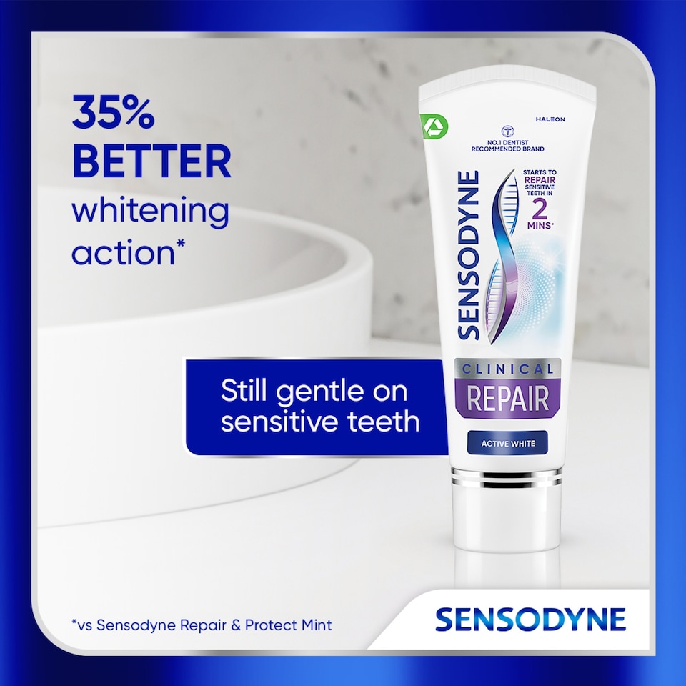 image 1 of Sensodyne Clinical Repair Active White Toothpaste 75ml