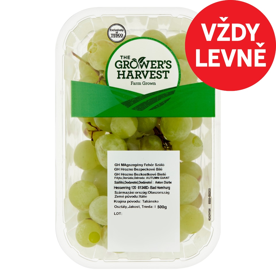 The Grower's Harvest Hrozno bezpeckové bílé 500g