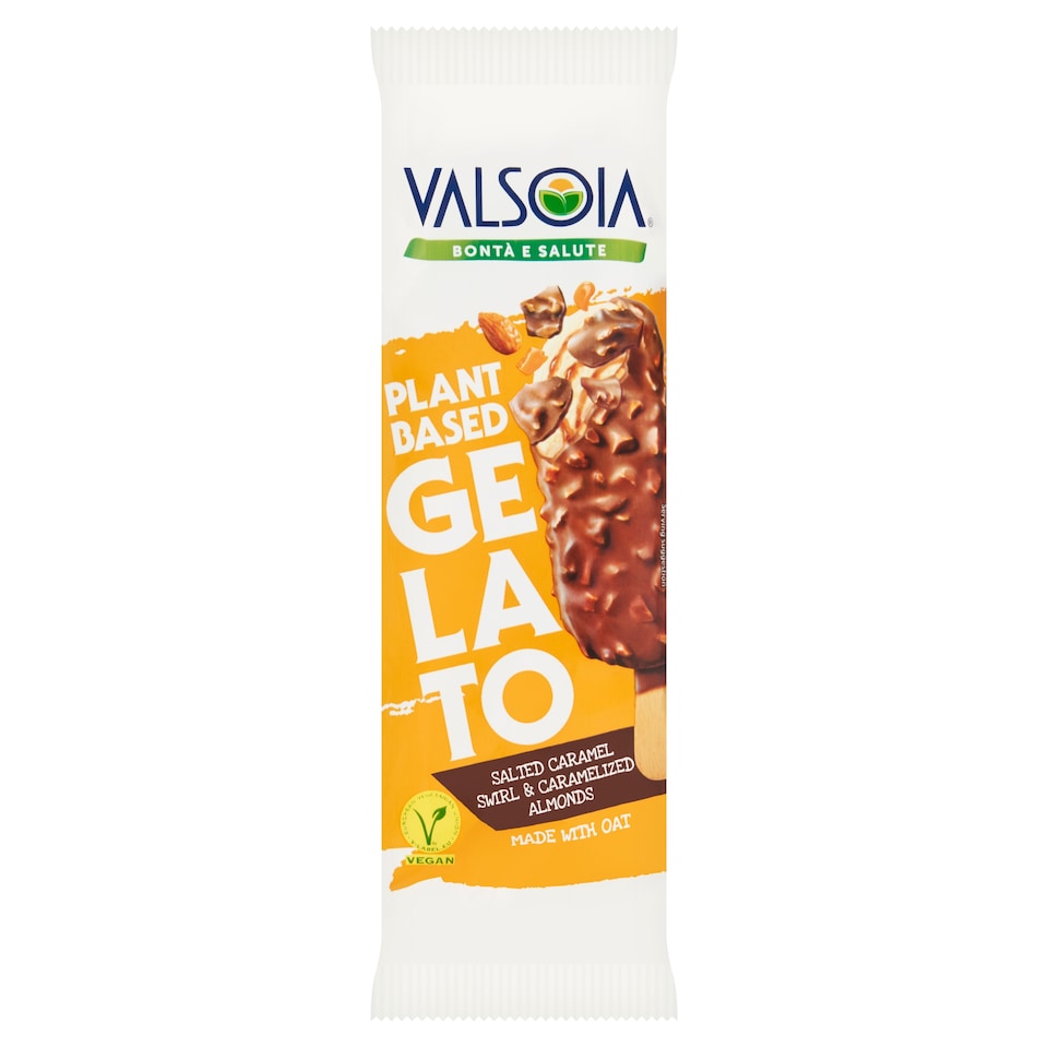 Valsoia sós karamellás zabfagylalt karamellizált mandula bevonattal 130 ml 1. kép