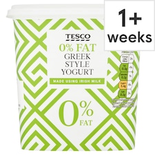 Tesco O% Fat Greek Style Yoghurt 1Kg