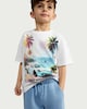 image 1 of F&F Boys 2-Piece Pure Cotton Tiny Speedster T-Shirt and Shorts Set in Multi Blue