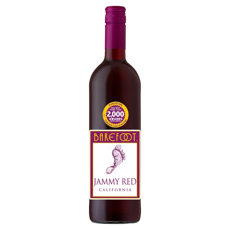 image 1 of Barefoot Jammy Red Wine 750Ml