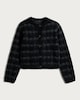 image 4 of F&F Textured Check Print Button Up Cardigan in Multi Black