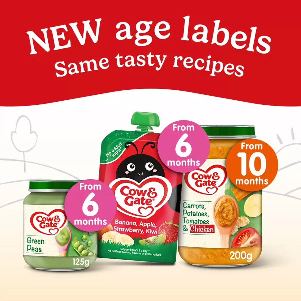 image 1 of Cow & Gate Pouches Apple Pear Banana Apricot 100g