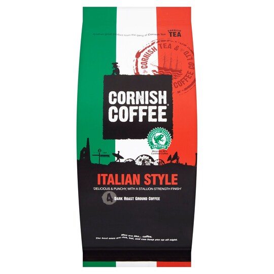 CORNISH COFFEE ITALIAN STYLE GROUND CFFE 227G Tesco Groceries