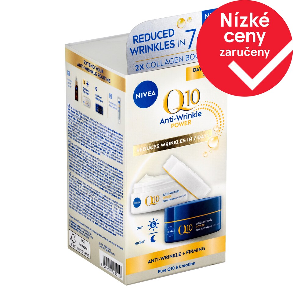 Obrázek 1 pro produkt Nivea Q10 Power Denní a noční zpevňující krém proti vráskám 2 x 50ml