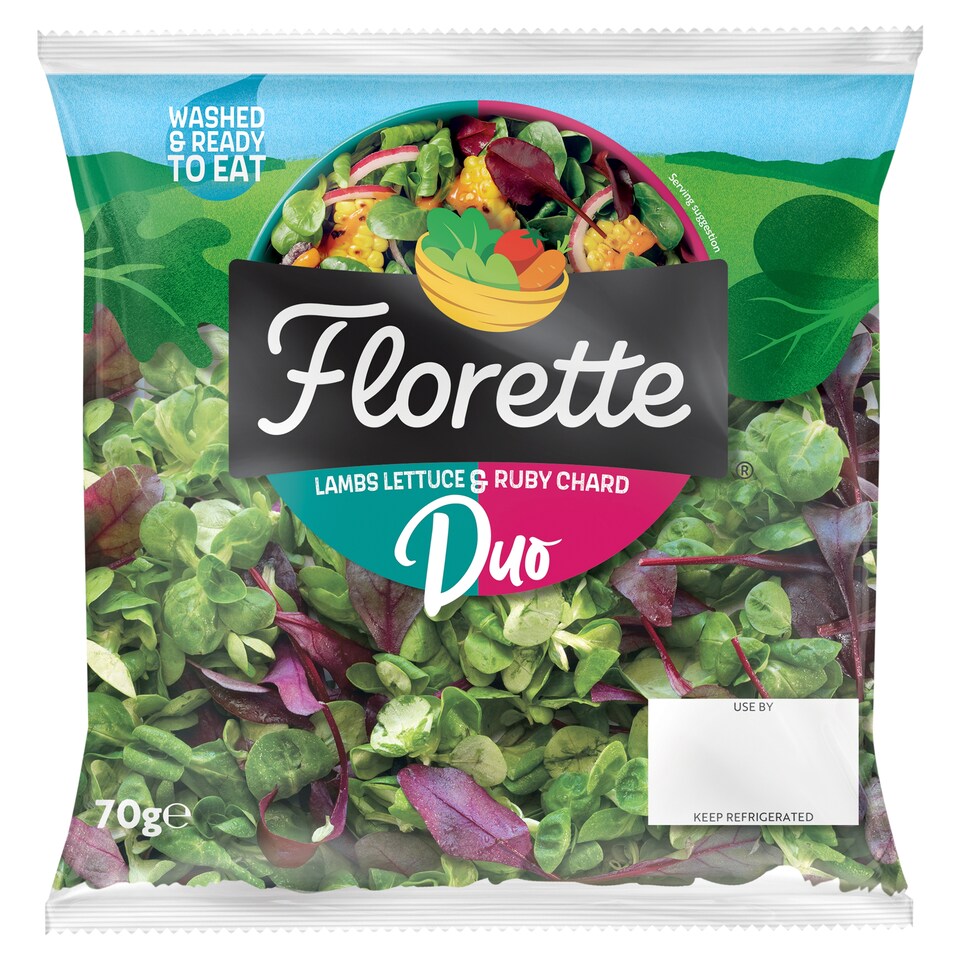 Florette Lambs Lettuce And Ruby Chard-Duos 70G