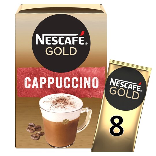 Nescafe Gold Cappuccino 8 Sachets 124G Tesco Groceries