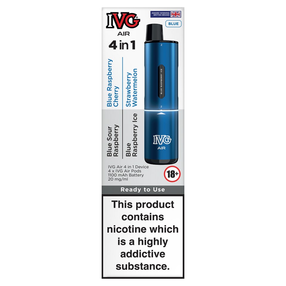 IVG Air 4 in 1 Device - Blue 4x2ml 20mg