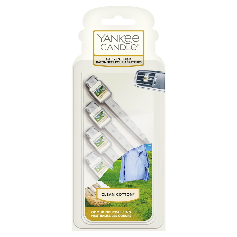 image 1 of Yankee Candle Clean Cotton Vent Car Air Freshener