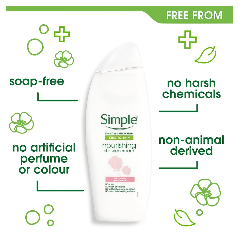 image 1 of Simple Kind To Skin Nourishing Shower Cream 500Ml
