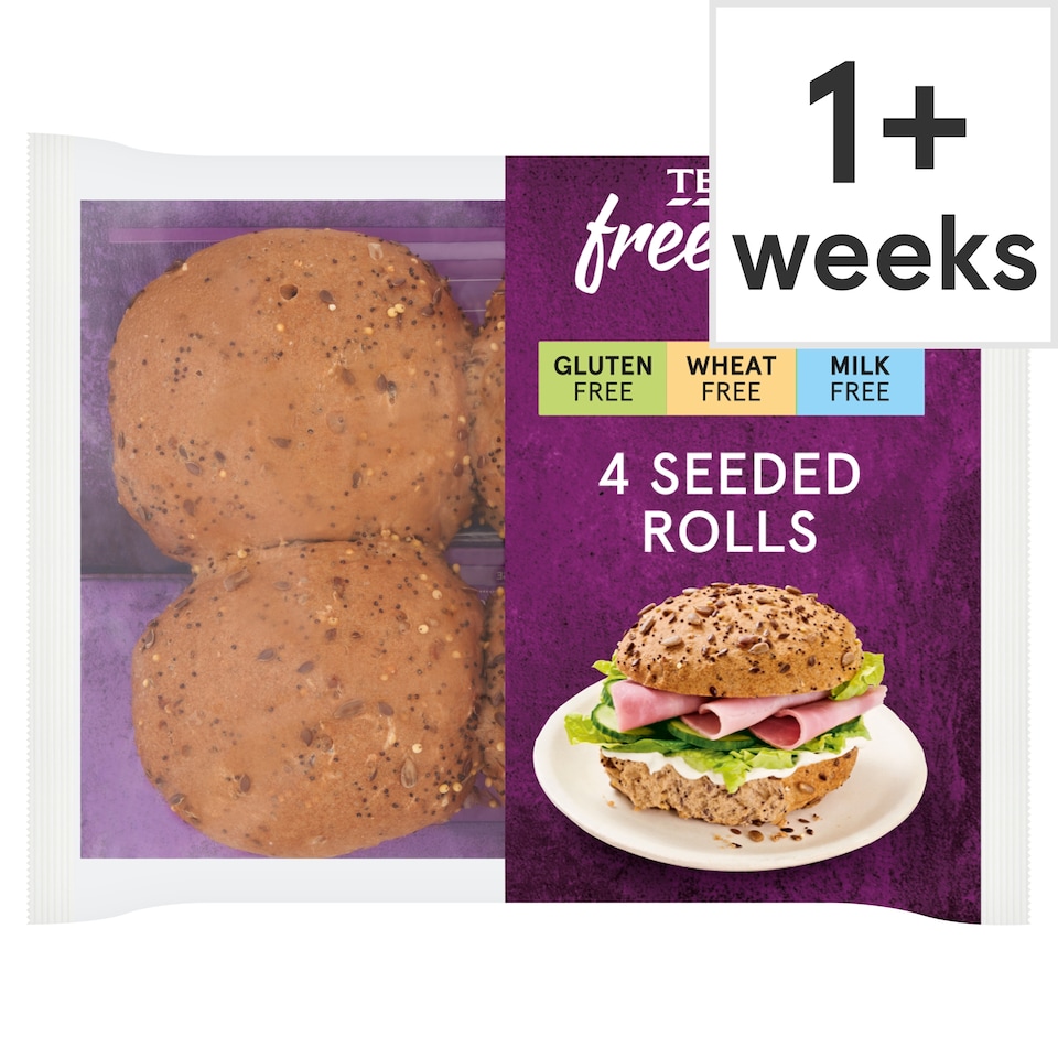 Tesco Free From Seeded Rolls 4 Pack