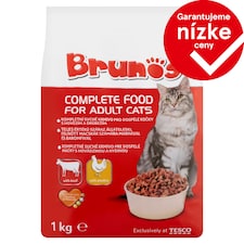 Brunos Kompletné suché krmivo pre dospelé mačky s hovädzinou a hydinou 1 kg