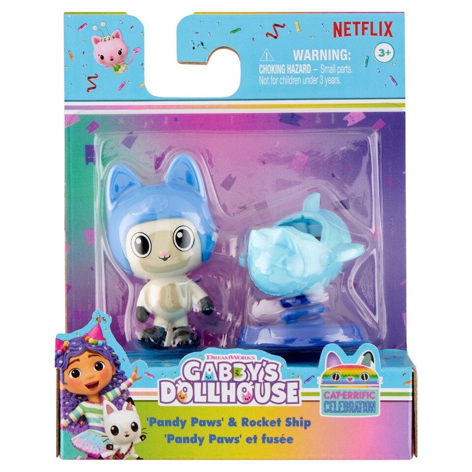 Dreamworks Gabby's Dollhouse 'Pandy Paws' & Rocket Ship
