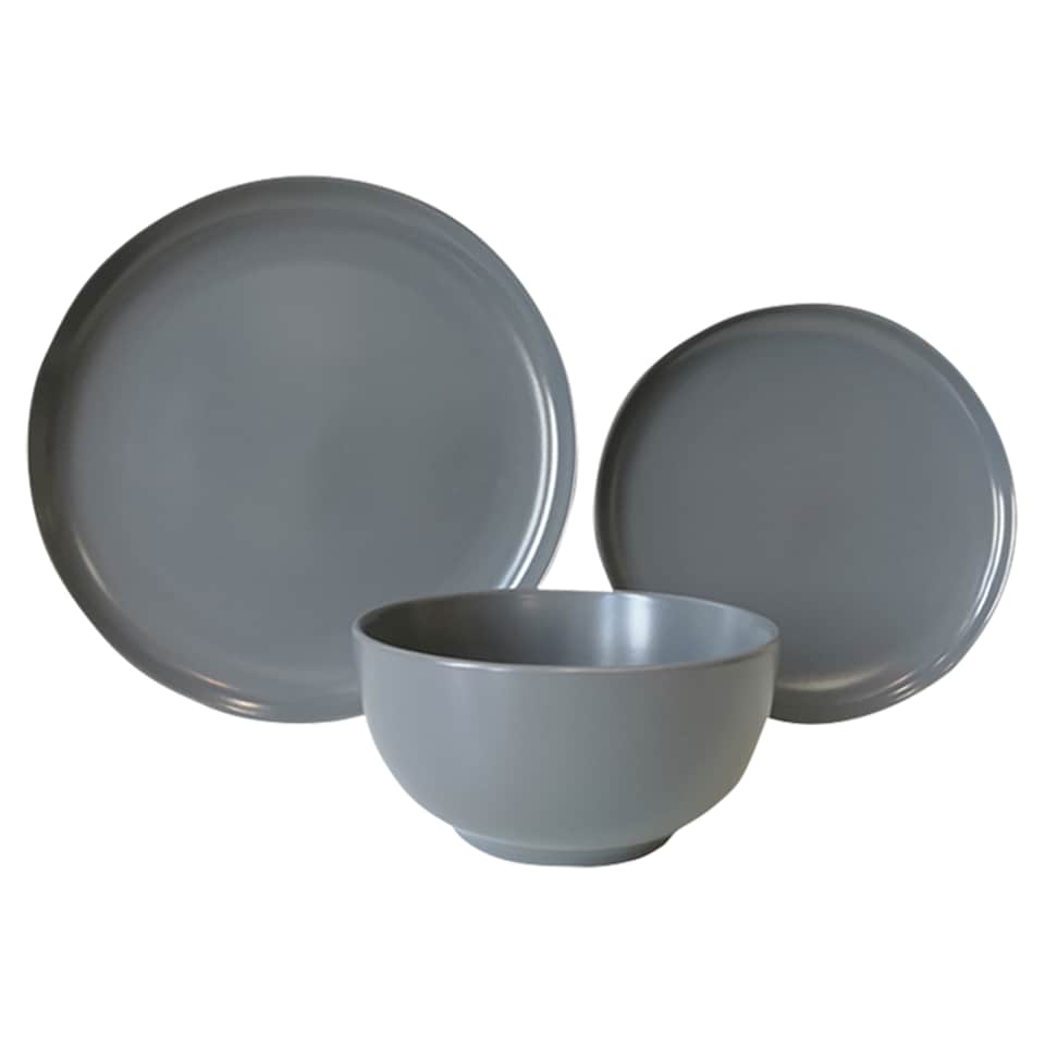 image 1 of Tesco Home Turin 12 db-os szürke étkészlet 