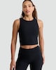 image 3 of Rise by Zara McDermott Ribbed Sleeveless Loungewear Top in Black