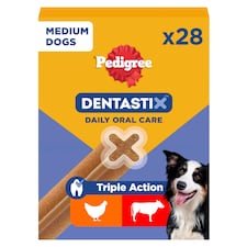 Pedigree Dentastix Daily Medium Dog Treats 28 Dental Sticks