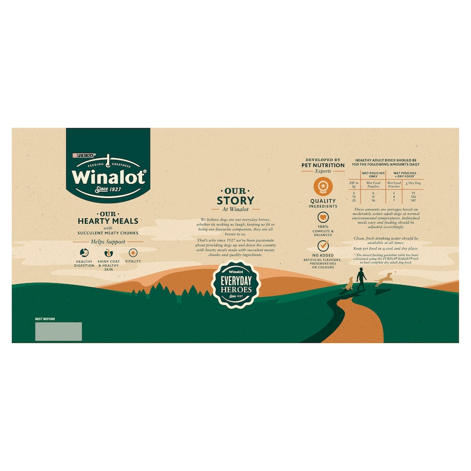 image 1 of Winalot Sunday Dinner Dog Food Pouches in Gravy 40 x 100g
