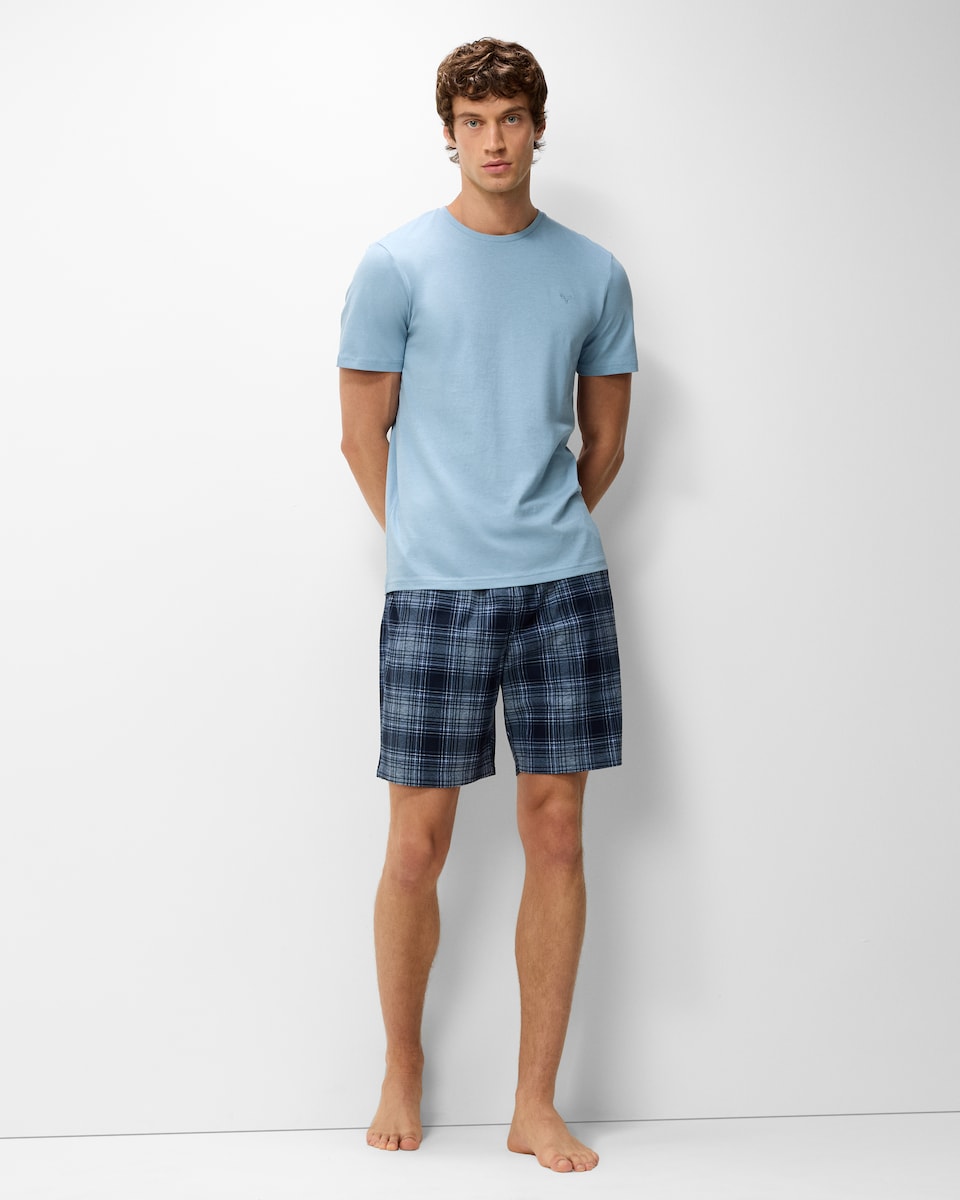 image 1 of F&F 2-Piece Supersoft Pyjama Set in Blue