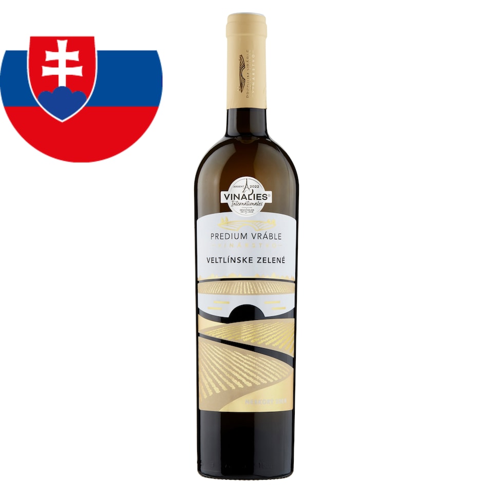 Predium Vráble Veltlínske zelené biele suché víno 0,75 l