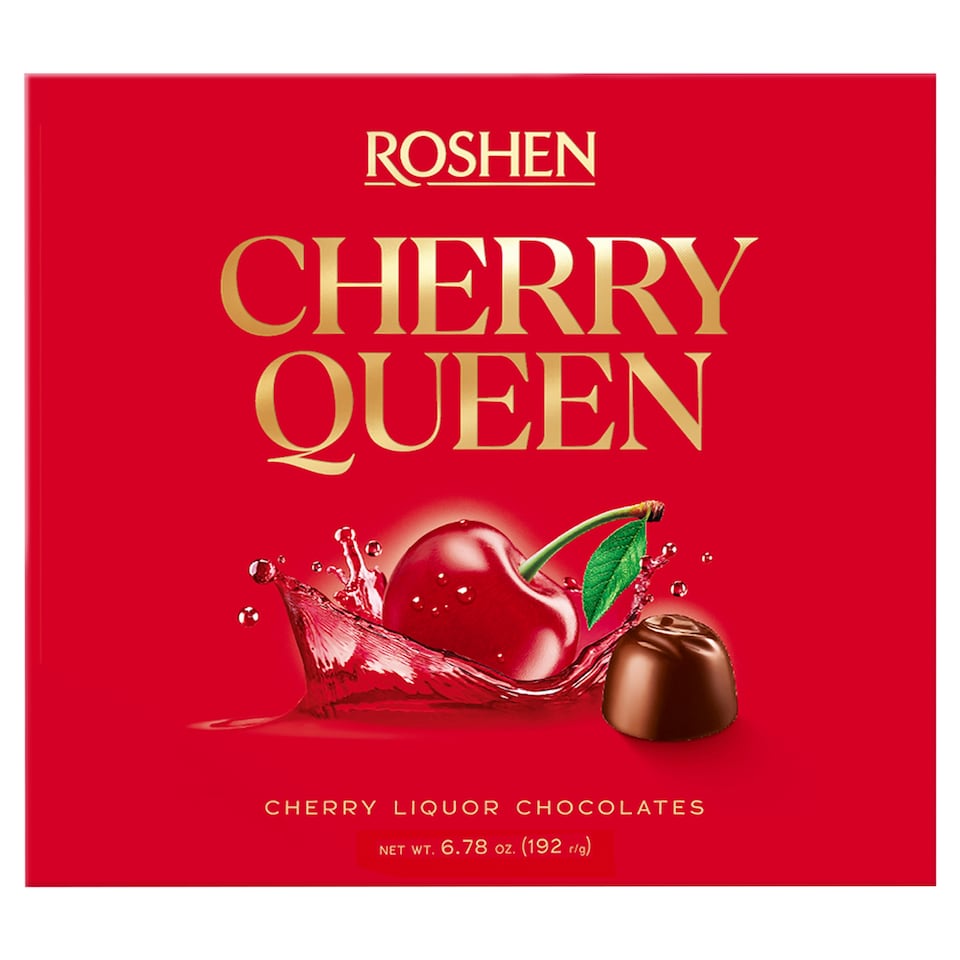 Roshen Cherry Queen étcsokoládés alkoholos-meggyes bonbon 192 g