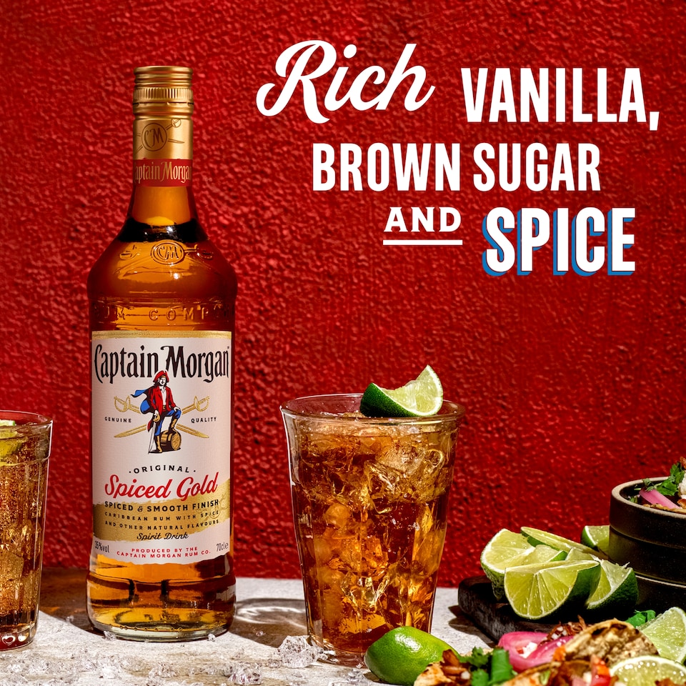 image 1 of Captain Morgan Original Spiced Gold Rum Based Spirit Bottle 35% 70Cl