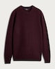 image 4 of F&F Lambswool Knitted Crew Neck Jumper in Burgundy