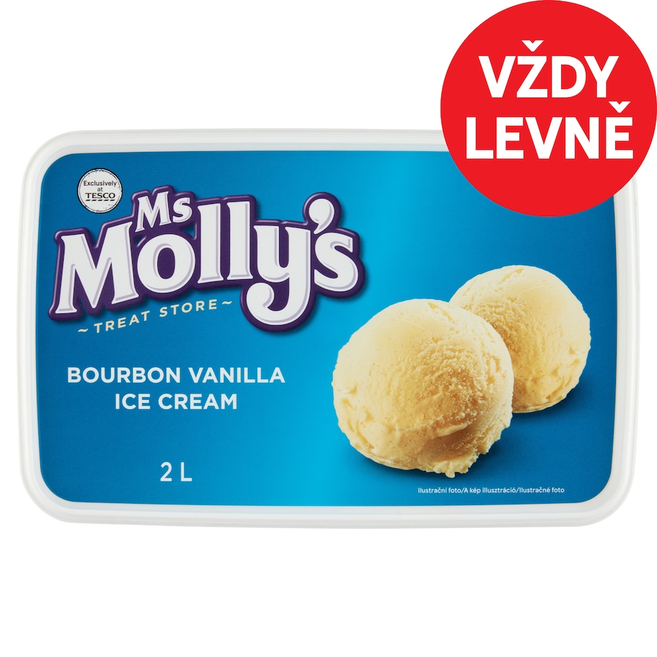 Ms Molly's Bourbon Vanilla Ice Cream 2L