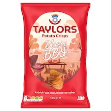 Taylors Blazing BBQ Flavour Straight Cut Potato Crisps 150g