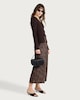 image 2 of F&F Knitted Ribbed Button Front Cardigan in Chocolate